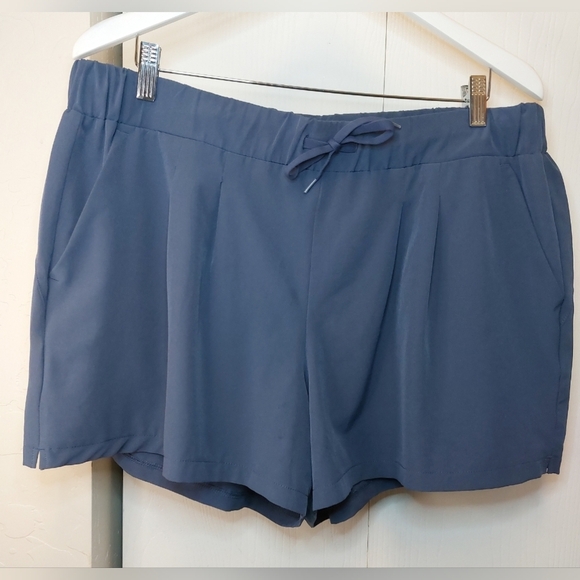 RBX Womens Drawstring Shorts Size XL Blue Pleated Casual Bottoms Date Boho - Picture 7 of 10